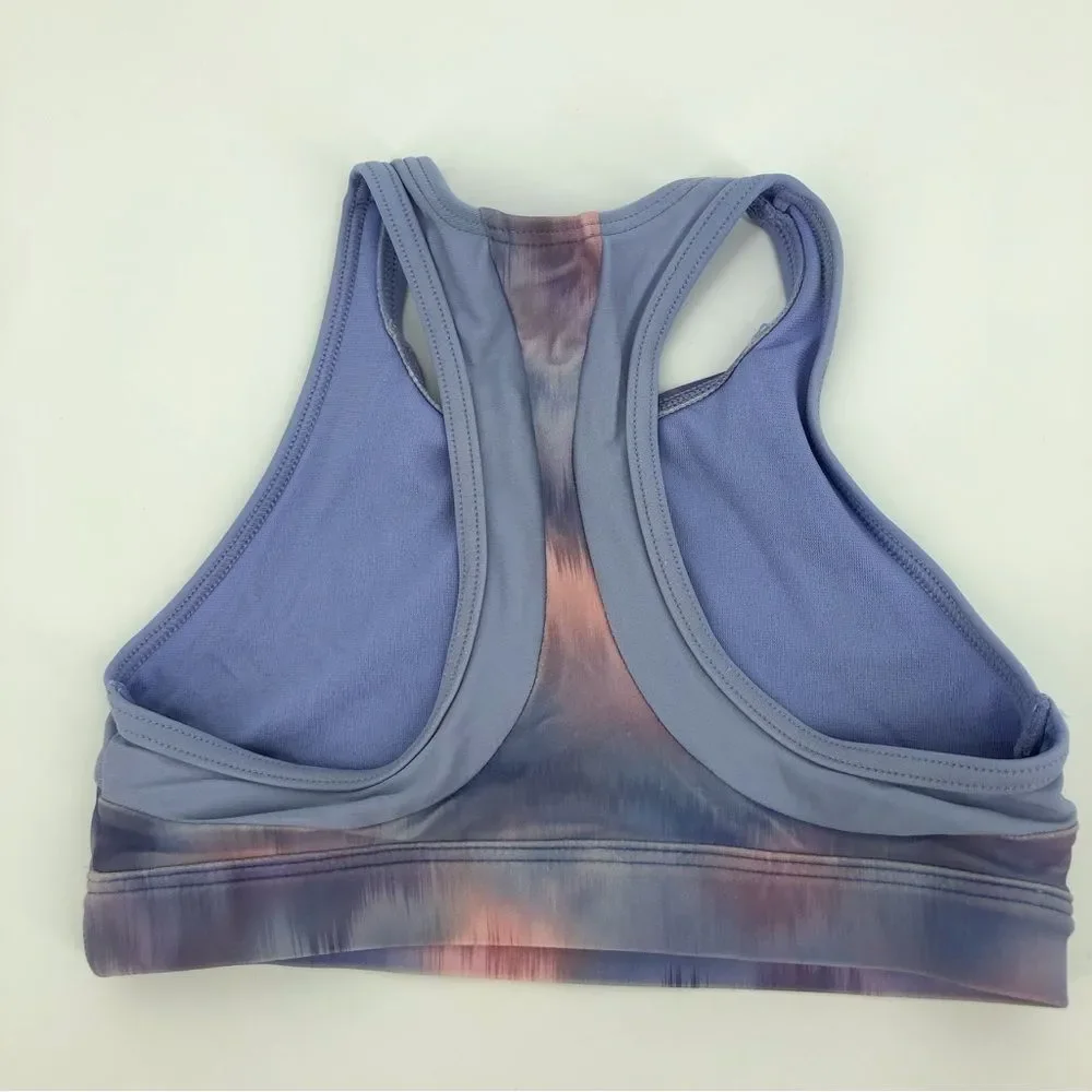 Athleta Girl Swim Top Girls‎ XS 6 Purple Pink Tie Dye High Neck Bikini Top